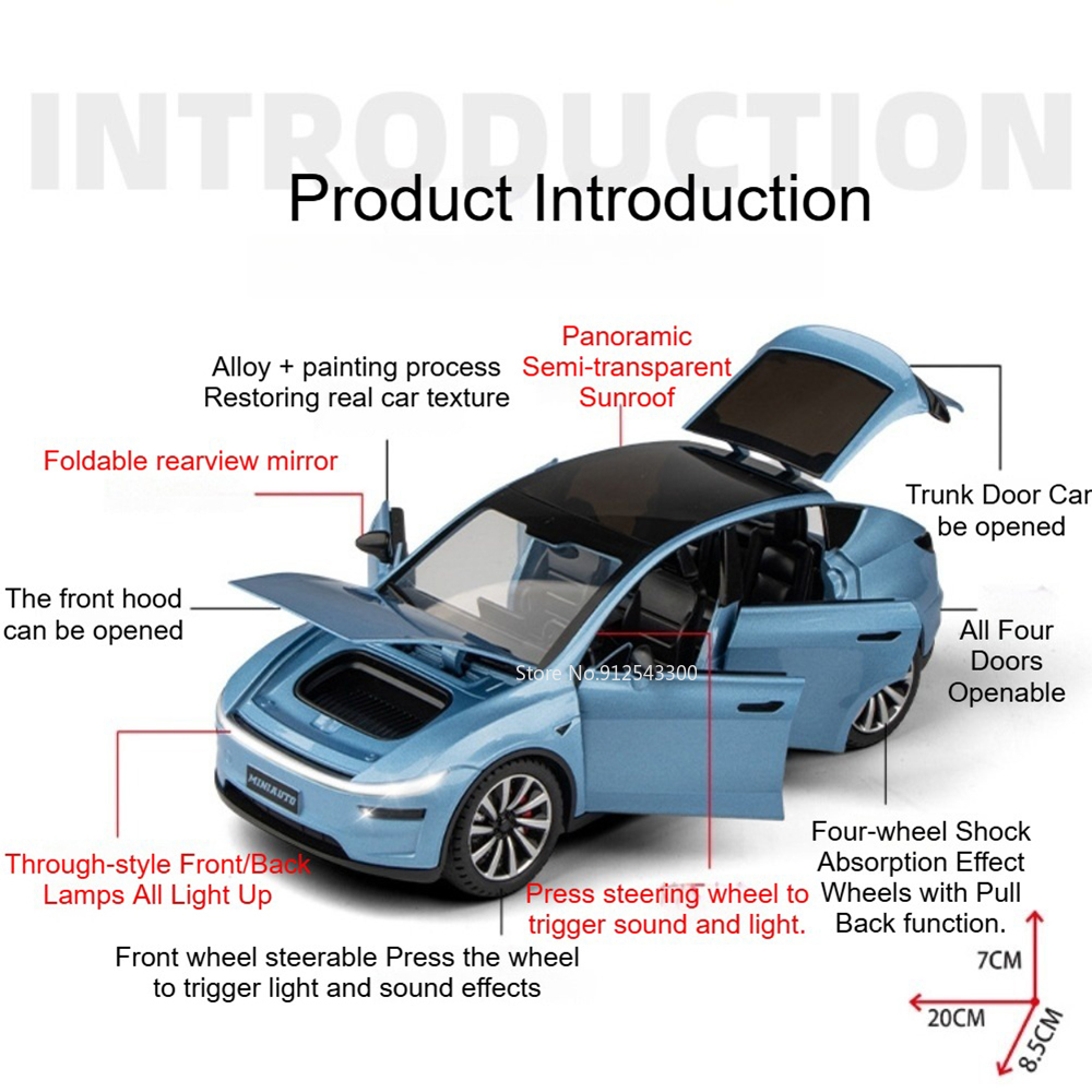 1:24 Scale Model Y Car Models  - Renewable Energy Kids review and price